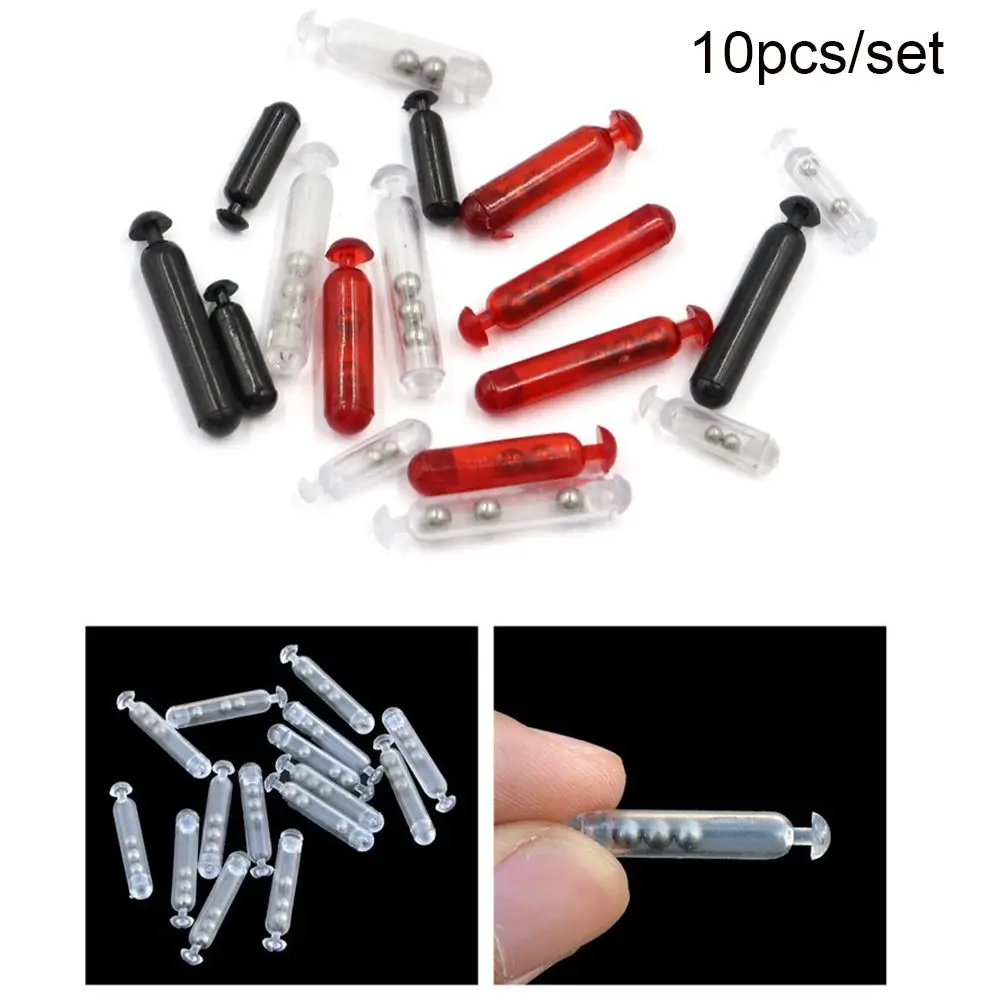 

Hot 10pcs Durable Fishing Rattles Insert Tube Shake Steel Ball Attract Tie Tying Sound Bar Baits Tools S M L