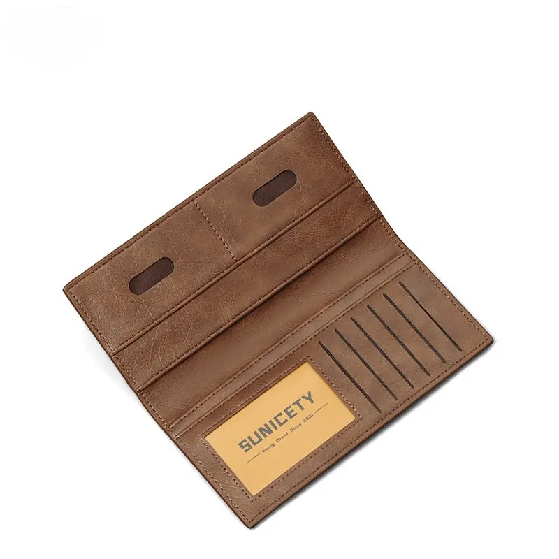 Synthetic Leather Wallet Multi Functional Anti Theft Men