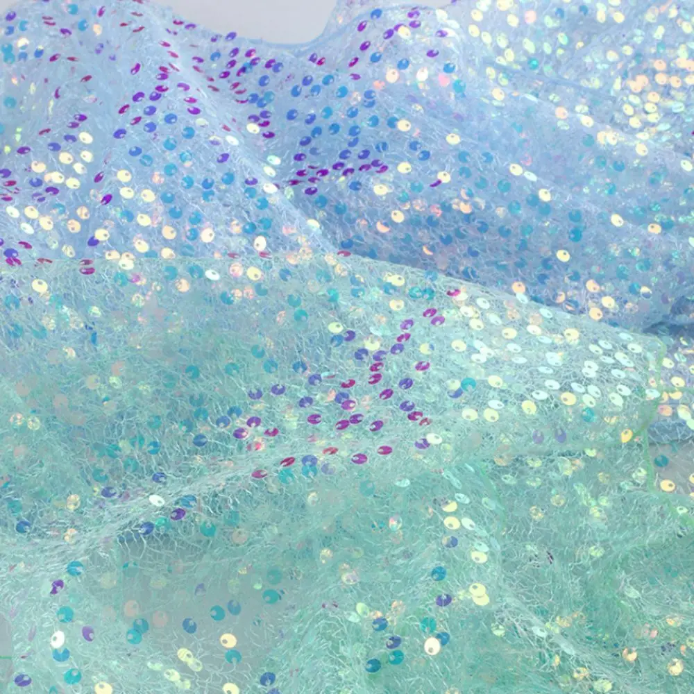 Glitter Iridescent Sequin Table Runner Extended Romantic Mermaid Theme Table Runner Rectangular Lightweight Table Cover Wedding