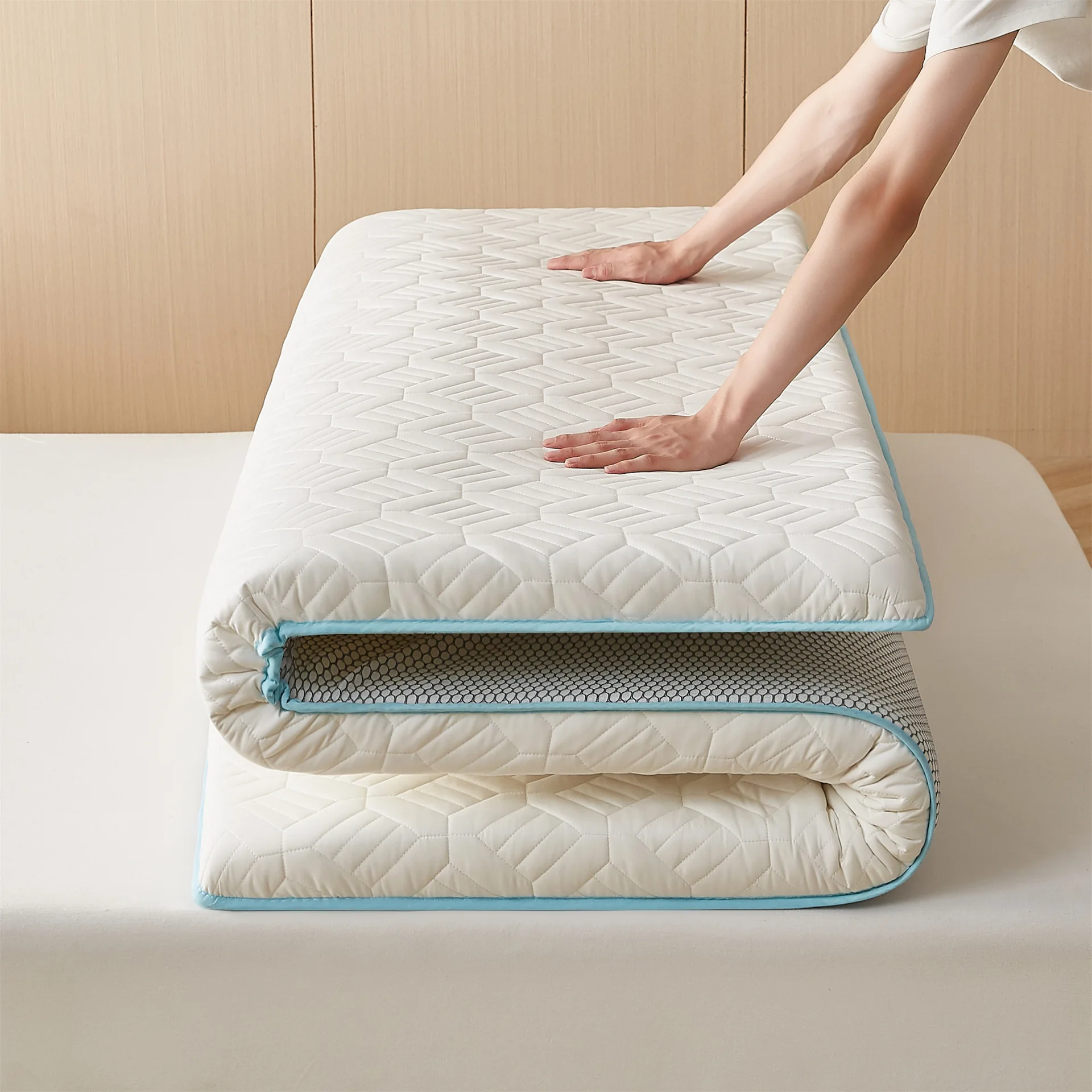 메모리폼 매트리스 토퍼 세탁 가능 통기성 쿨링 퀸 사이즈 침대 패드 부드러운 플러시 저자극성 미끄럼 방지 고급 두꺼운