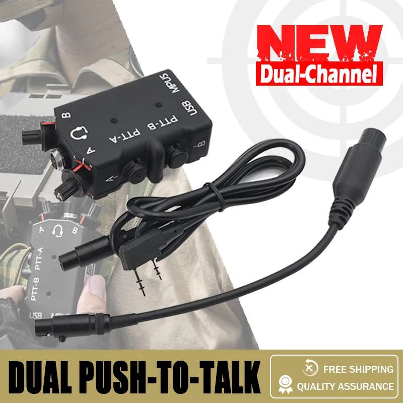 Nuovo Tactical MPU5 Standard Metal Dual PTT funzione Single e Dual-Channel CNC Metal Radio PTT per AMP Headset COMTAC3 Headset