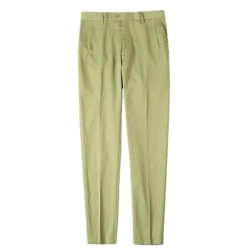 Autumn Solid Straight Casual Pant Men Suit Pants Formal Business Office Social Trousers