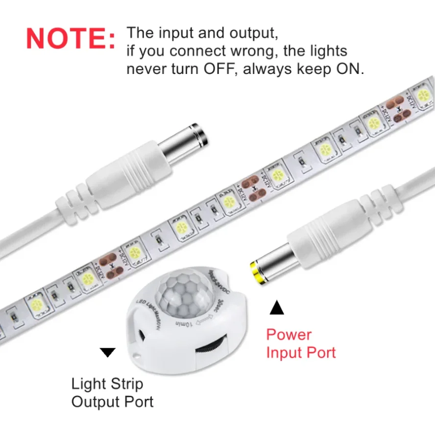 30초10분 조정 가능 DC524V 3A 고감도 PIR 모션 센서 스위치 LED 스트립용 적외선 IR 센서 감지기 시간 지연