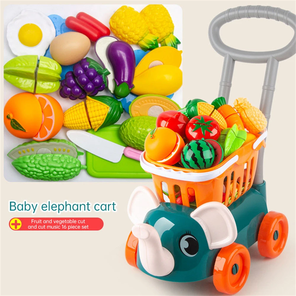 

Shopping Cart Portable High-quality Materials Trendy Color Matching Durable Simple And Stylish Interactive Toys Stroller Safe