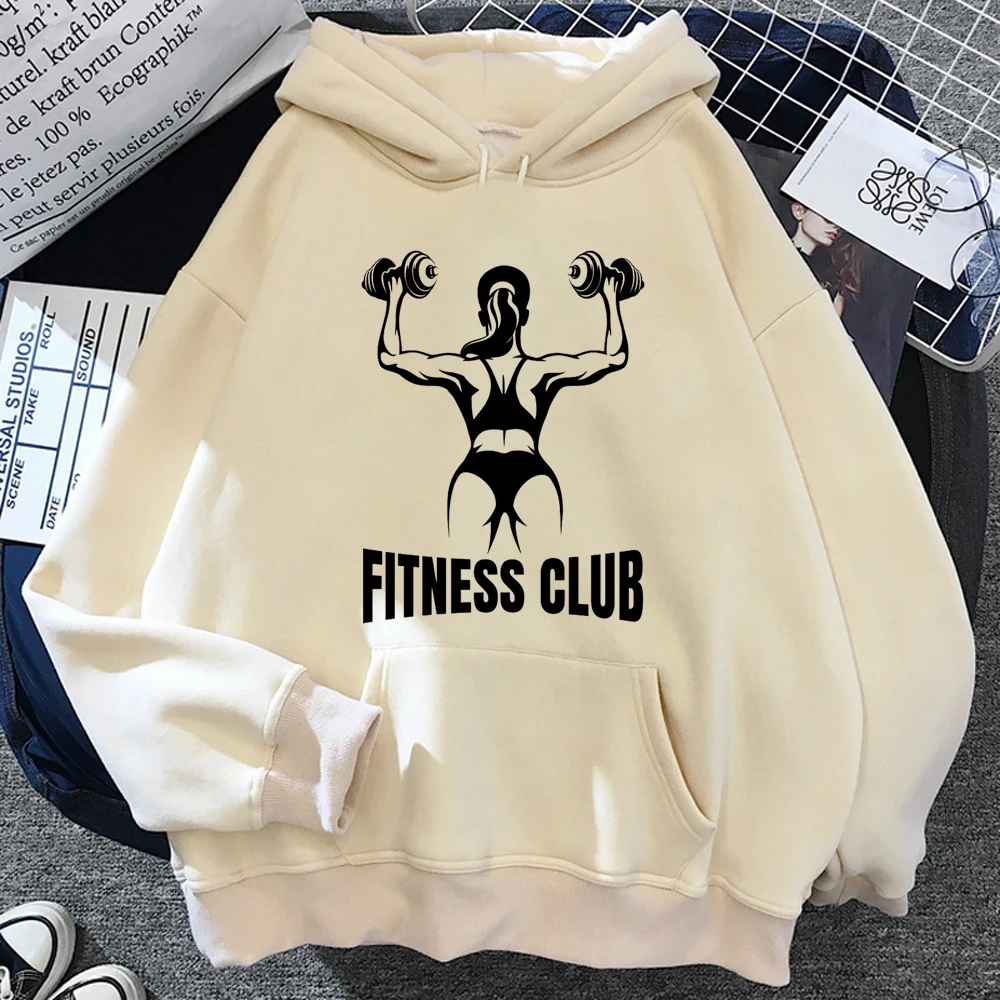 

Crossfit Fitness hoodies women long sleeve top vintage aesthetic hoddies women streetwear sweater