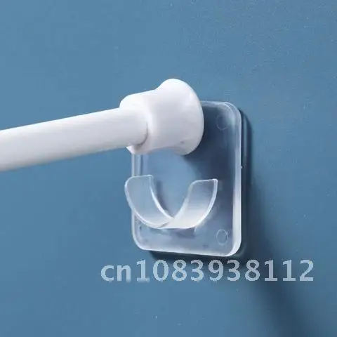 

2 Set Strong Self-Adhesive Curtain Rod Holder Hooks Clothes Rail Bracket Toilet Bathroom Accessories 2pcs