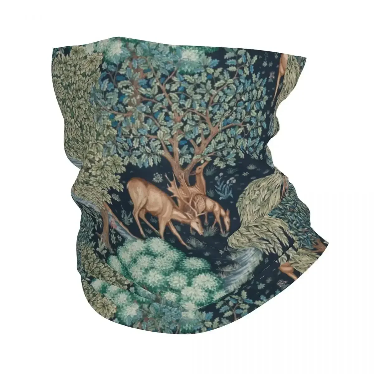 

William Morris Deer Bandana Winter Neck Warmer Men Windproof Wrap Face Scarf for Ski Textile Pattern Gaiter Headband