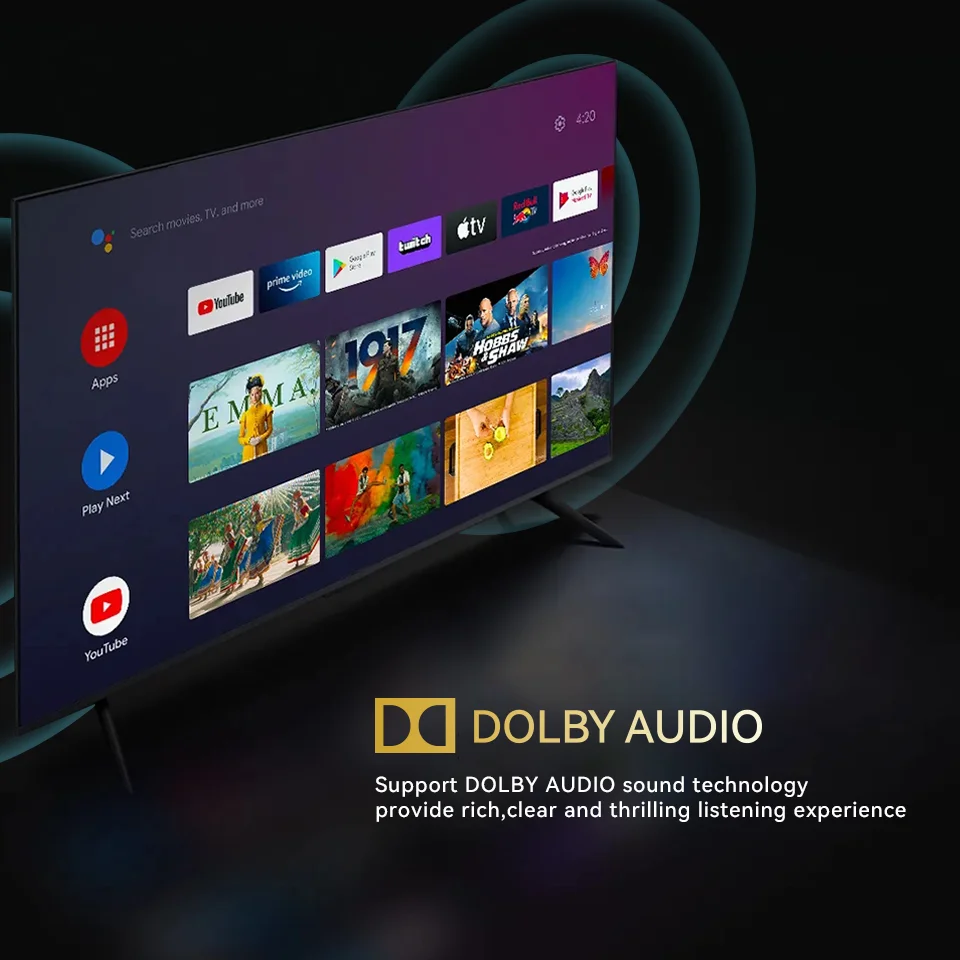 GD1 Android TV Stick Google Netflix Certified 4K Streaming Device HDR Dolby Audio Wi-Fi 6 Bluethooth Voice Remote Easy to use