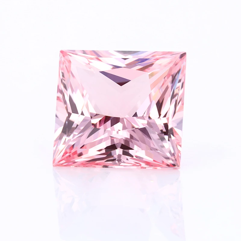 

Lab grown sapphire 7X7 Princess cut Sukura Pink loose stone