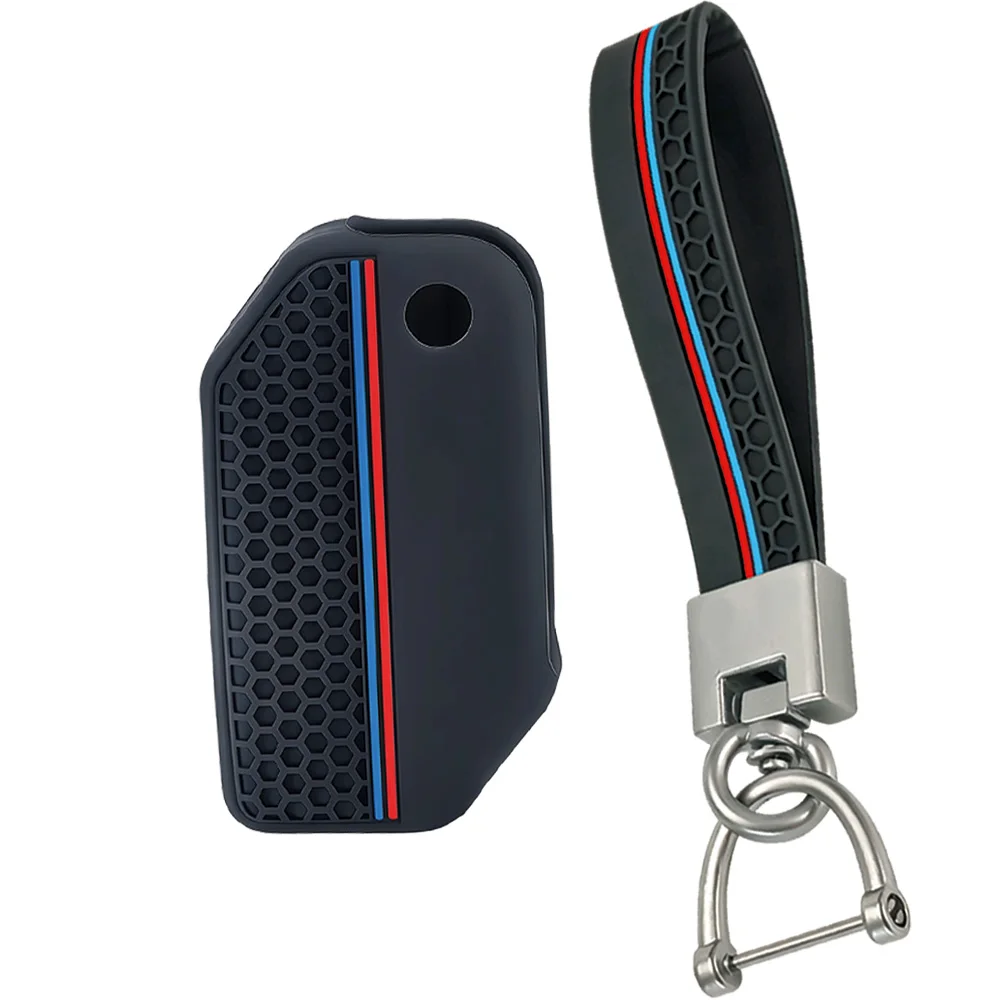 Premium Leather Motorcycle Keychain Key Case