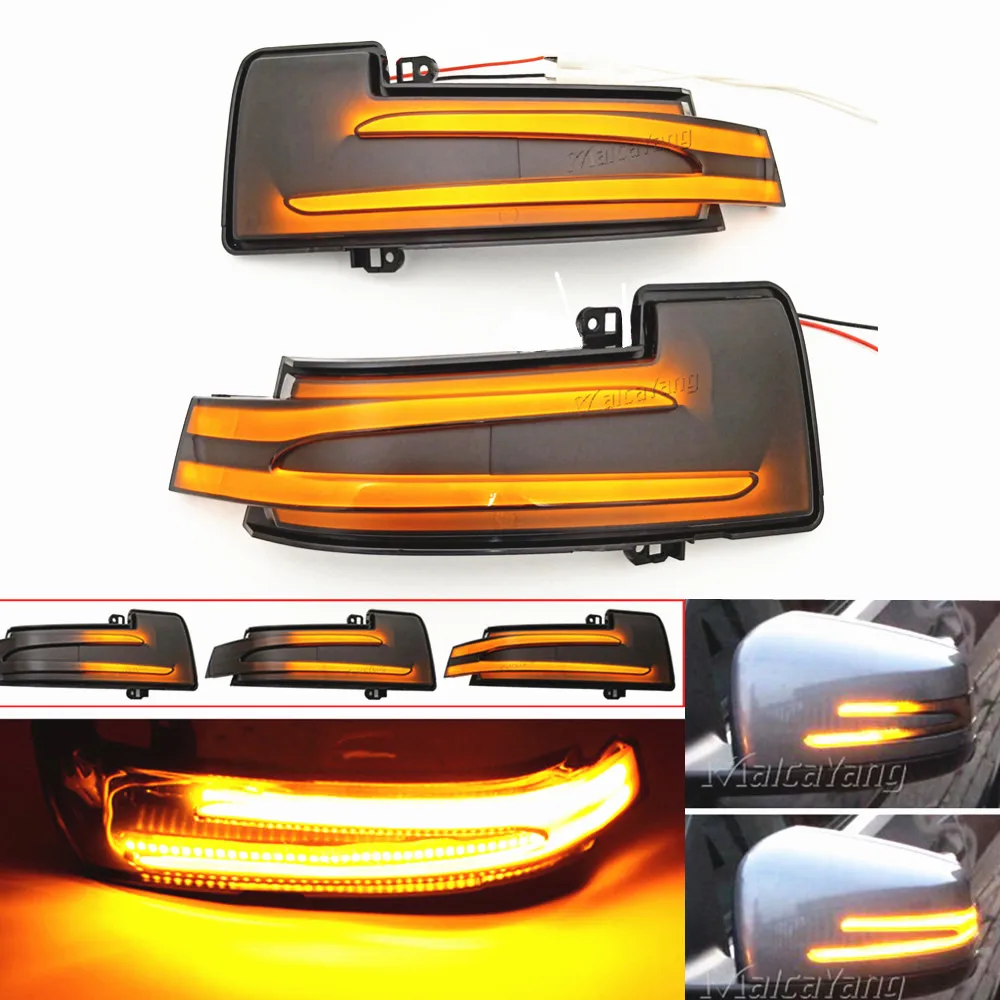 

2Pcs For Mercedes Benz GL/M/R/G-Class SUV W463 X164 X166 W166 W251 V251 LED Dynamic Arrow Turn Signal Rearview Side Mirror Light