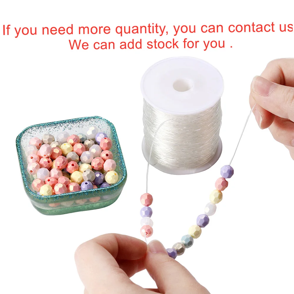 0.5-1.0mm Elastic Cord Beading Thread Stretch String Fibre Crafting Line  For Jewelry Making DIY