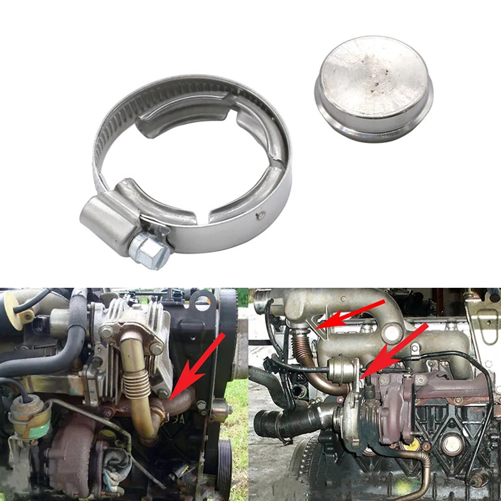 1 Set Valve Blanking Plug Car Exhaust Gas Recirculation Valve Clamp Aluminum Alloy Parts For Motor Sports