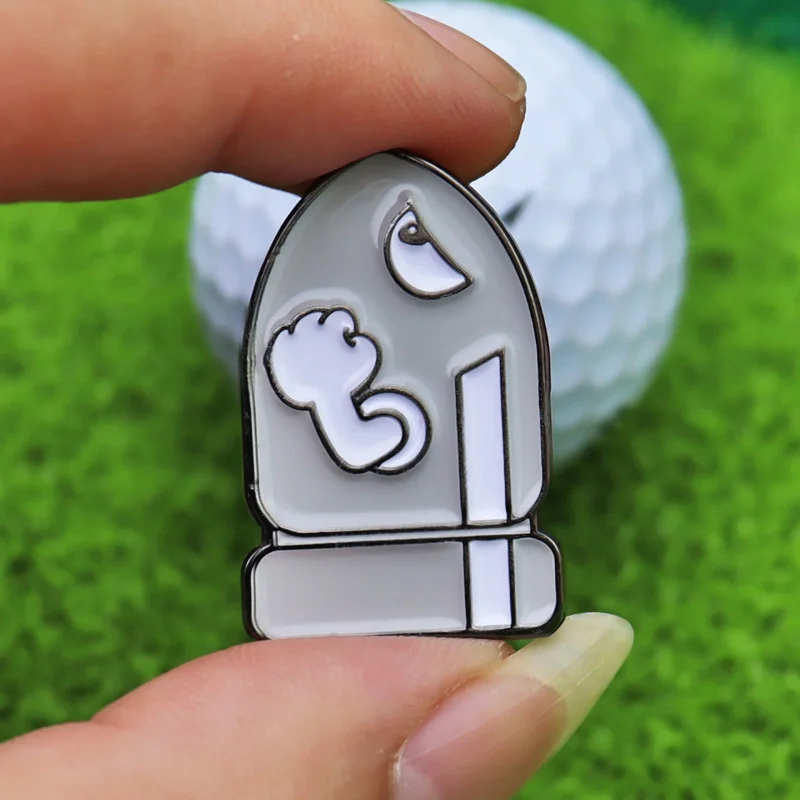 Golf Ball Marker Hat Clip Metal with Clip Creative Cartoon Cannonball Position Mark
