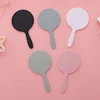 1PC Handheld Makeup Mirror Round Makeup Vanity Mirror with Handle Hand  Compact Mirror Cosmetic  for Women 5