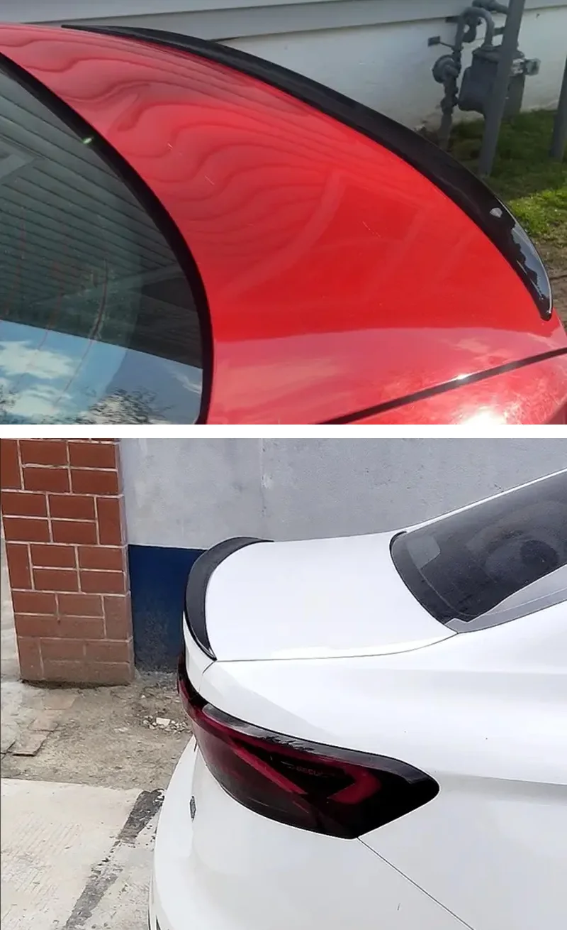 Passend für 2019 2020 2021 2022 2023 Mazda 3 Mazda3 Limousine Auto Heckspoiler Flügel Heckklappe Lippe Kit Hochglanz Schwarz – Detail 3