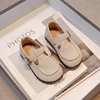 Spring Children Princess Shoes T-strap Retro Solid Color Kids Flat Shoe Leisure Stylish Non-slip Daily Comfy Girl's Mary Janes 3