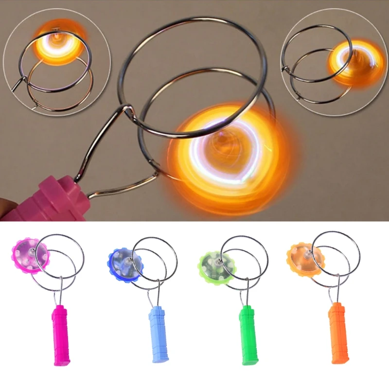 

Magnetic Gyro Wheel Magic Spinning LED Colorful Light Gyro YoYo Toys Kids Gifts
