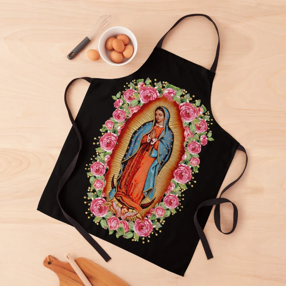 

Our Lady Virgen De Guadalupe Virgin Mary Apron Waterproof Kitchen Apron For Women Kitchen Things For Home Aprons Kitchen