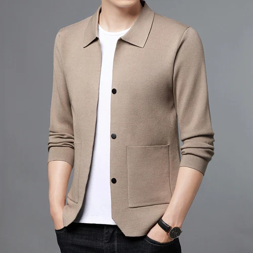 thumbnail image 1 of Suéteres nuevos Traje Suéter de hombre Cárdigan Chaqueta Chaqueta de negocios Cárdigan de hombre de alta calidad, 1 of 5