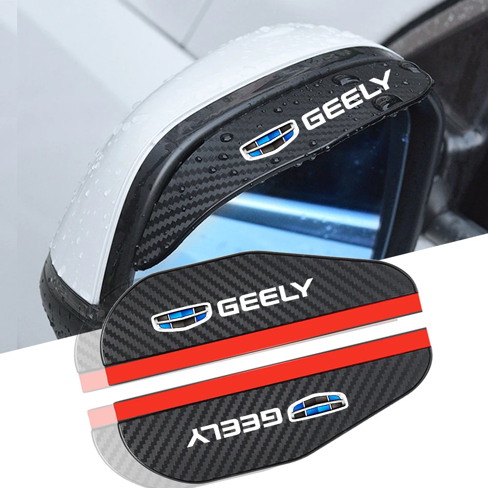 2Pc car accessoires Awnings Shelters Rearview Mirror Rain For Geely geometry C Emgrand Gc6 Gx3 Ec7 Atlas Coolray Cross NL3 X6 GS