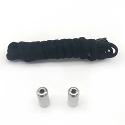 Colorful No-Tie Elastic Shoelaces for Sneakers - Easy On/Off for Kids and Adults (Black)