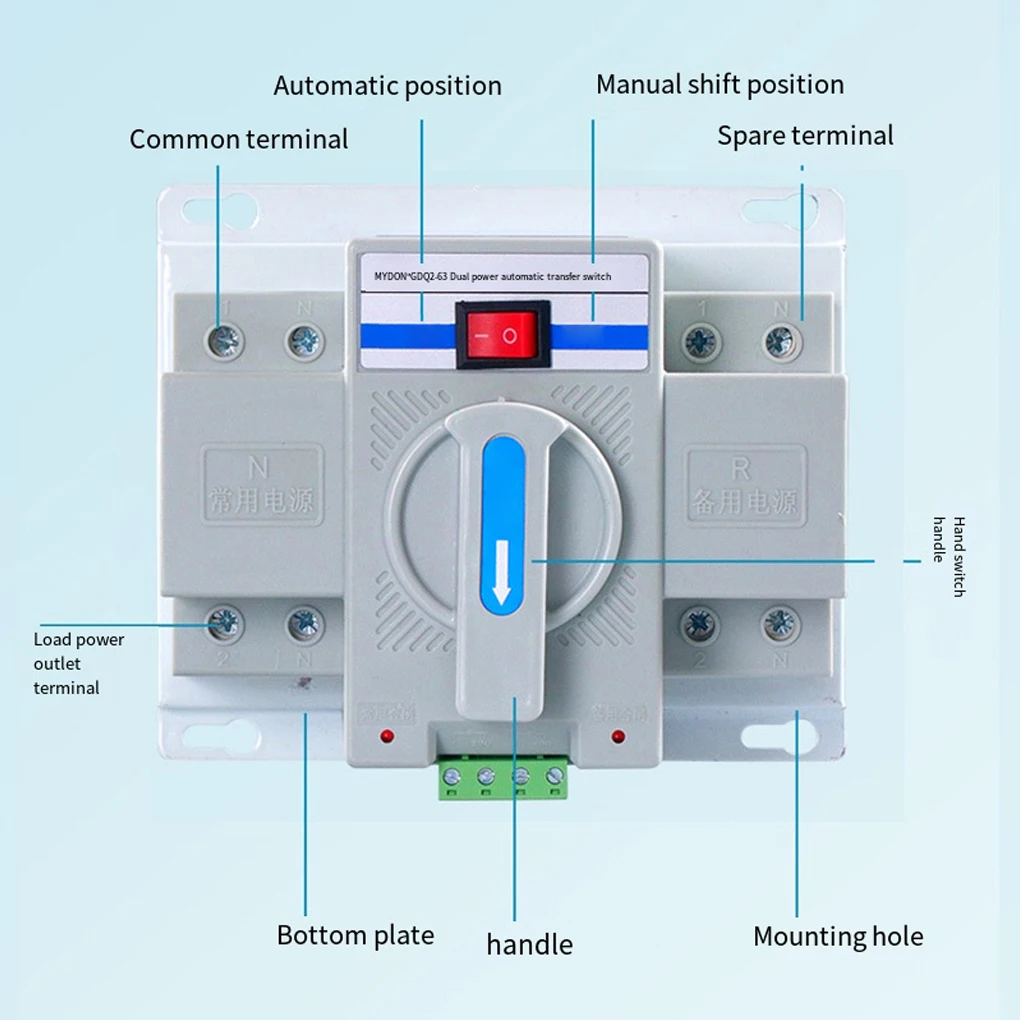 Interruptor de Transferência Automática de Energia Dupla Elétrica Disjuntores Elétricos Eletrônica Comutação de Conversão tipo