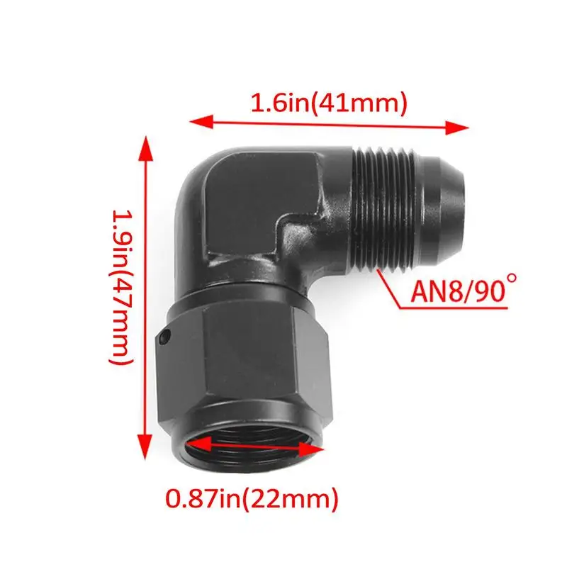 90 Degree Elbow Coupler Union Fitting Adapter 6an Female To Male Swivel Expander Car 8an Female To 6an Female 90 Degree Swivel