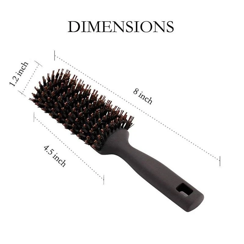 Hair Brush Anti Static Boar Bristles Comb Quick Dry Professional Salon