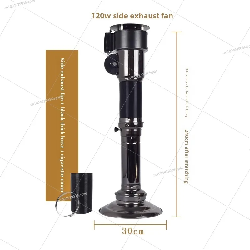 BBQ Exhaust Pipe Thickening Stretching Upper Smoke Tube Barbecue Shop Exhaust Hood Fan Chimney