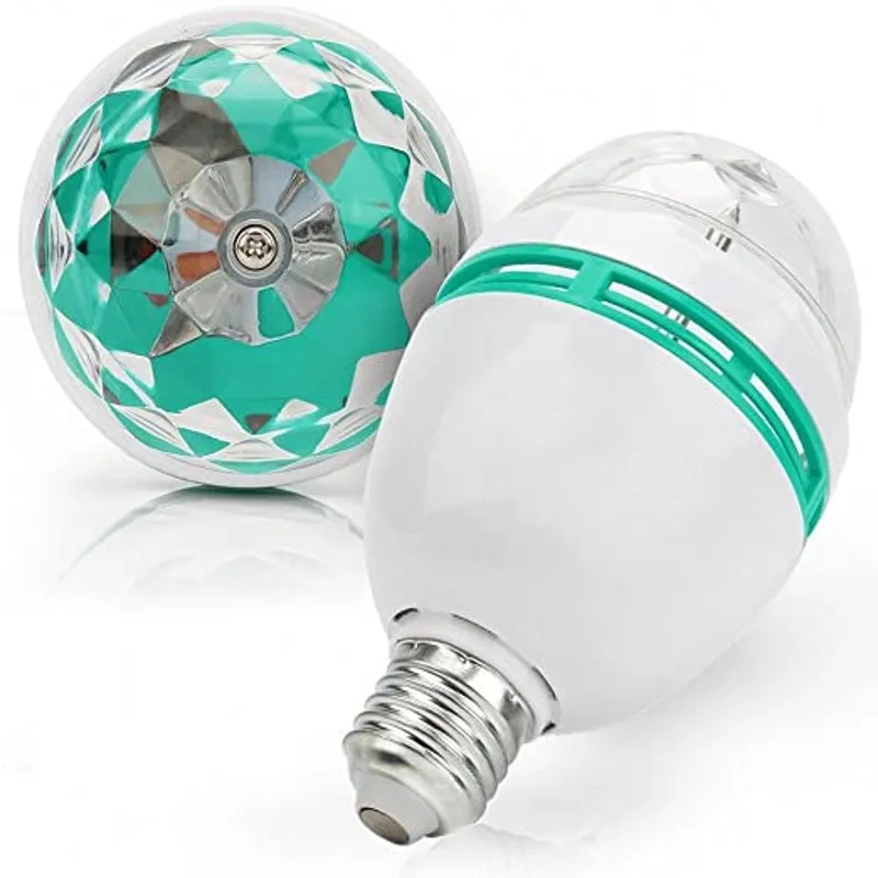 Colorful Magic Ball E27 LED Lamp Disco Light Stage Bulb Auto-rotating RGB Party Light For Family Party KTV DJ Dance Floor