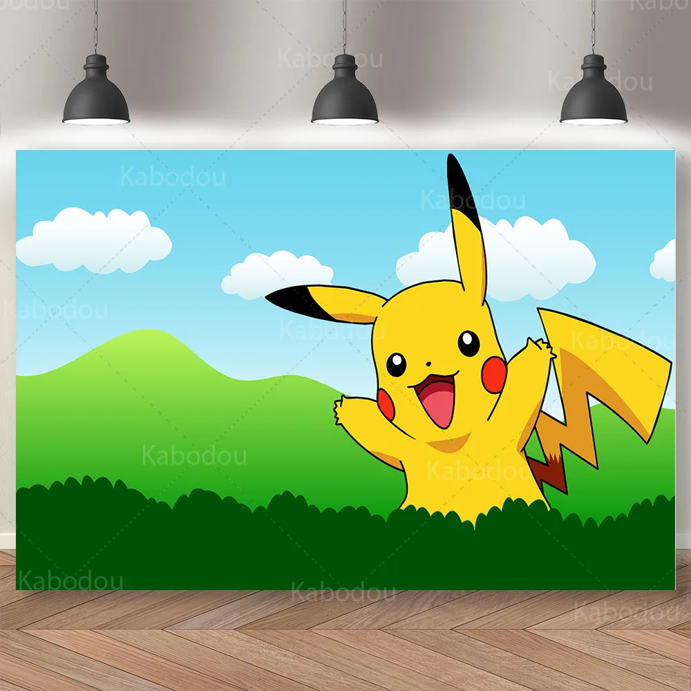 

Фон для фотосъемки с изображением покемона для детей на день рождения