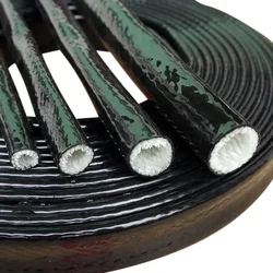High Temperature Resistant Fiberglass Tube Silicone Resin Coated Glass Fiber Braided Fireproof Sleeve Fire Retardant Casing Pipe