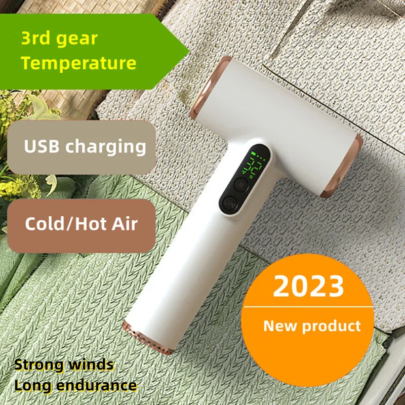 New Cold/Hot Wireless Hair Dryer USB Wireless Charging Strong Wind Home/Dormitory/Business Travel Essential Hair Dryer