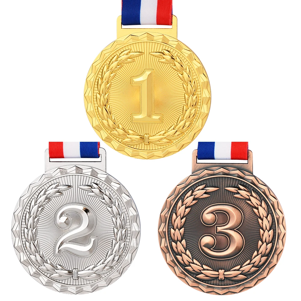 65mm Blank Medals For Any Competition Gold Silver Award Medal With Good Ribbon Children's Medals Winner Reward Encourage Badge award medals