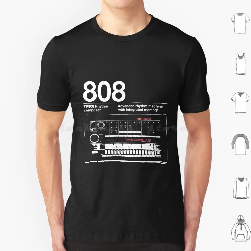 Distressed 808 T Shirt Uomo Donna Bambini 6Xl 808 Drum Machine Synth Roland 909 707 303 Elettronico Vintage Kanye West Abeton Rap