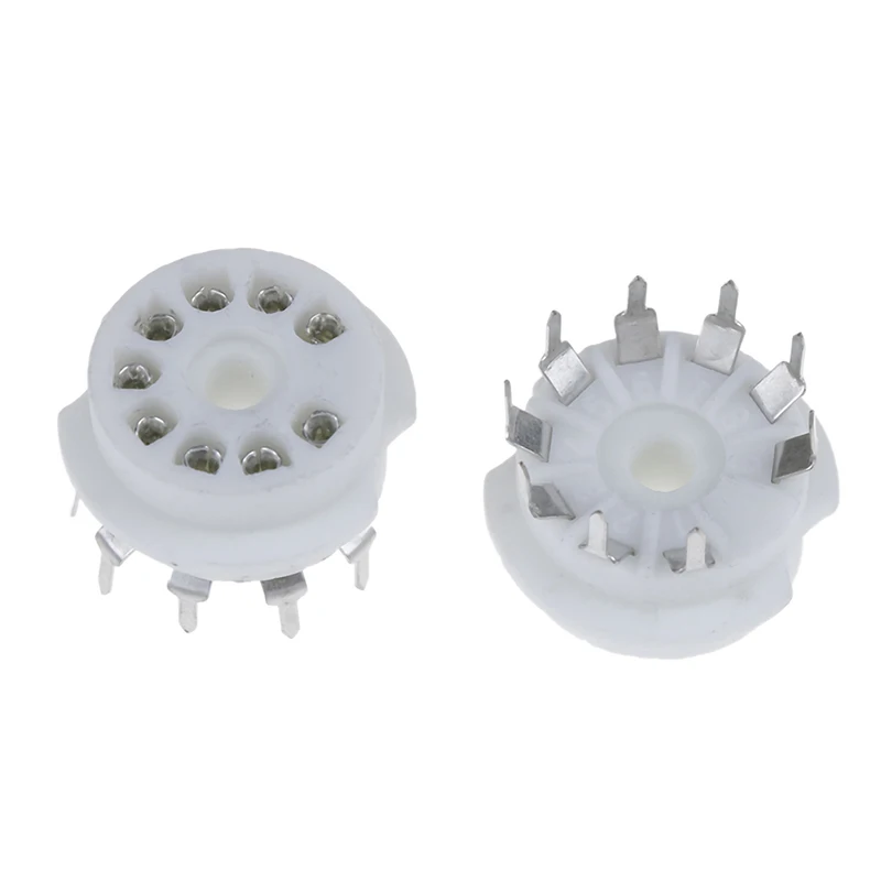 1Pc gold plated 9pin pcb ceramic tube socket valve base for 12AX7 12AU7 ECC83