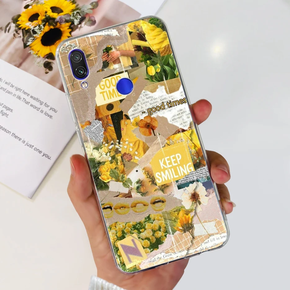 Fashionable Clear Silicone TPU Phone Case - Painted Design Cover