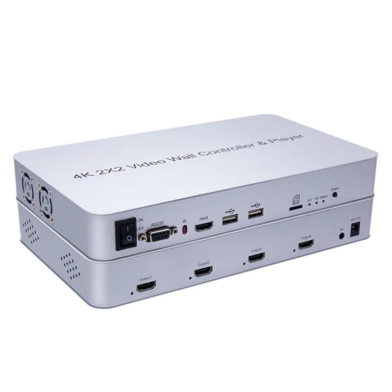 Screen Splicer 4K 2X1 2 X2 2 X3 Video Wall Splicer Controller Player Per La Parete Pubblicitaria Del Centro Commerciale