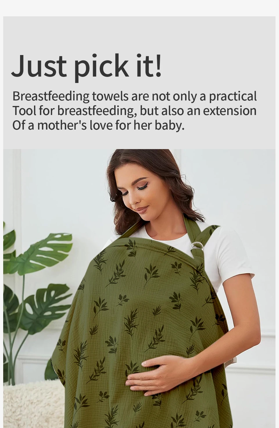 Elinfant Mutter Ausflug Stillbezug Baumwolle Baby Fütterung Stillbezüge Verstellbare Privatsphäre Stillschürze – Detail 9