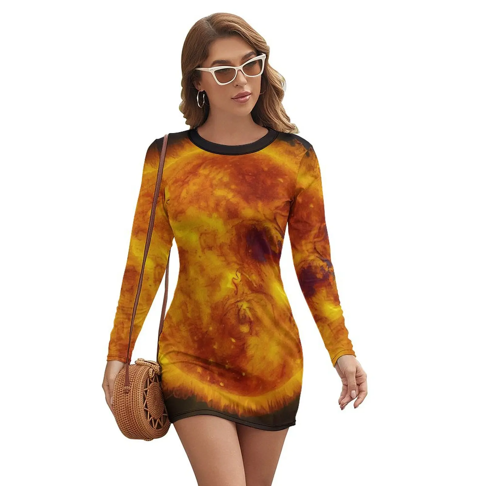 

Sol Long-sleeved Dress ladies dresses for women 2024 summer women's suit Women long dress
