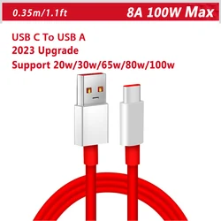 Premium OnePlus USB - C Fast Charging Cable - High Power 100W/80W Super Vooc & 65W Warp Charge - 2m (Usb c to a cable)