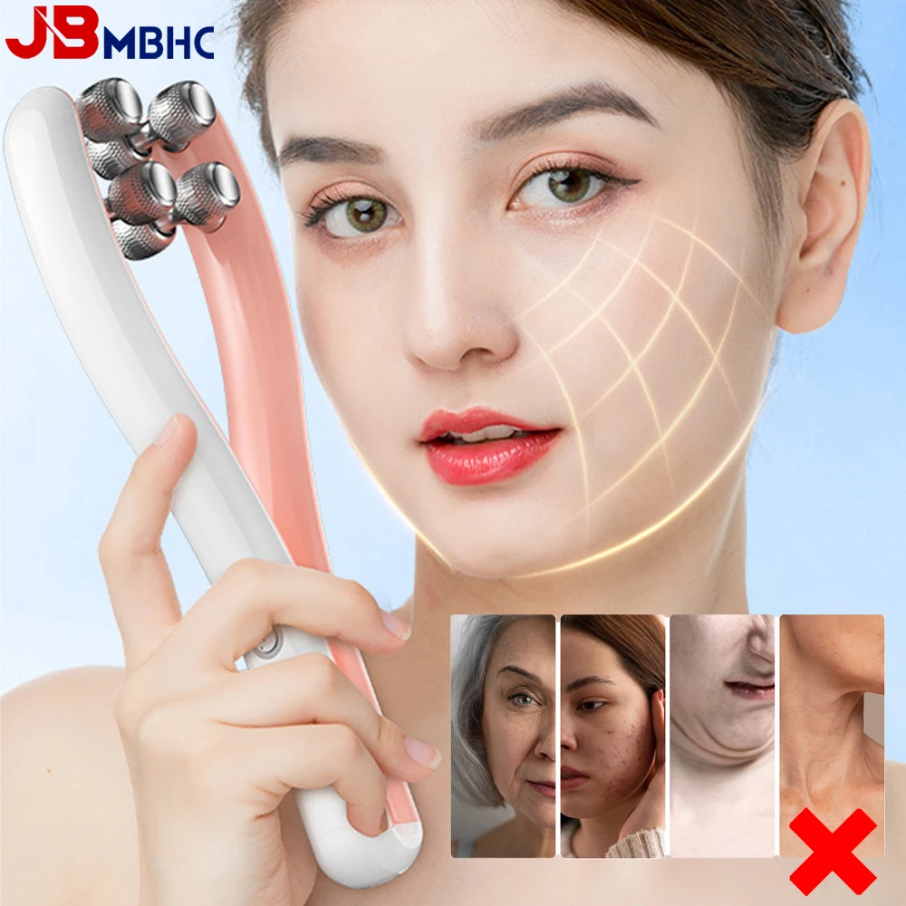 

EMS Face Lifting Machine Y Shape Facial Anti Wrinkle V Face Roller Double Chin Reduction Device Full Body Slimming Massager