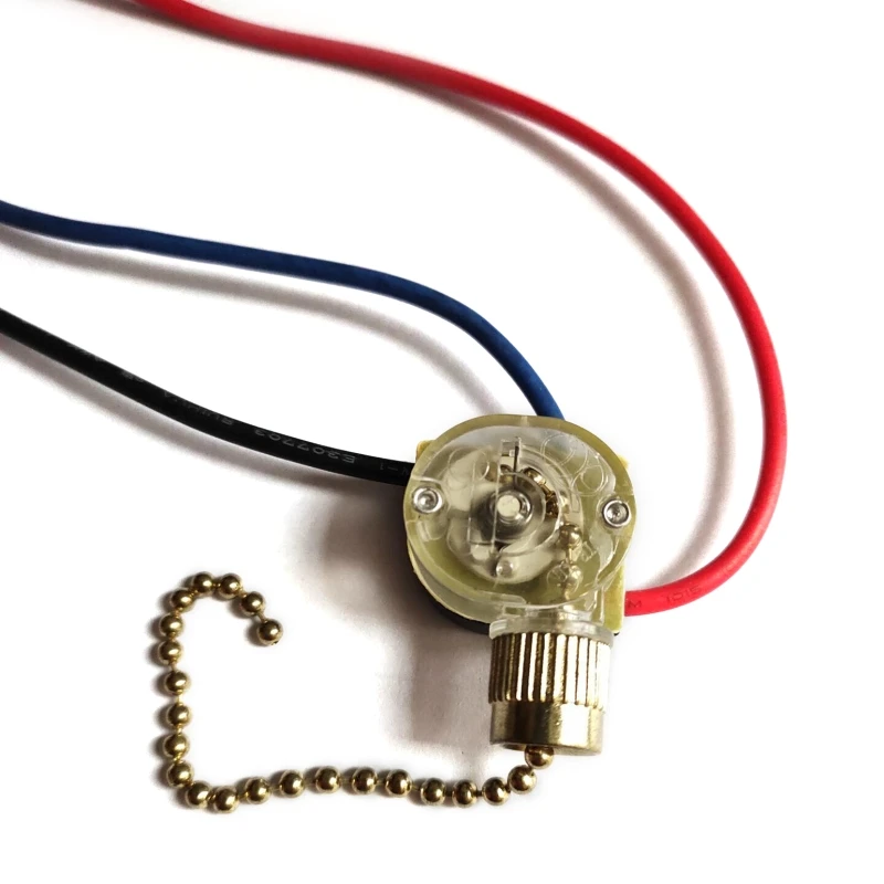 

3-Wire Pull Chain for Ceiling Light Fans, Lamps, Wall Lights Dropship