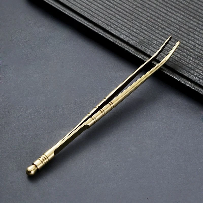 Brass Tea Clip Metal Toast Tong Pure Copper Toaster Bagel Bacon Tweezers Sugar Ice Tea Tong Teaware Kitchen Accessories Tool NEW