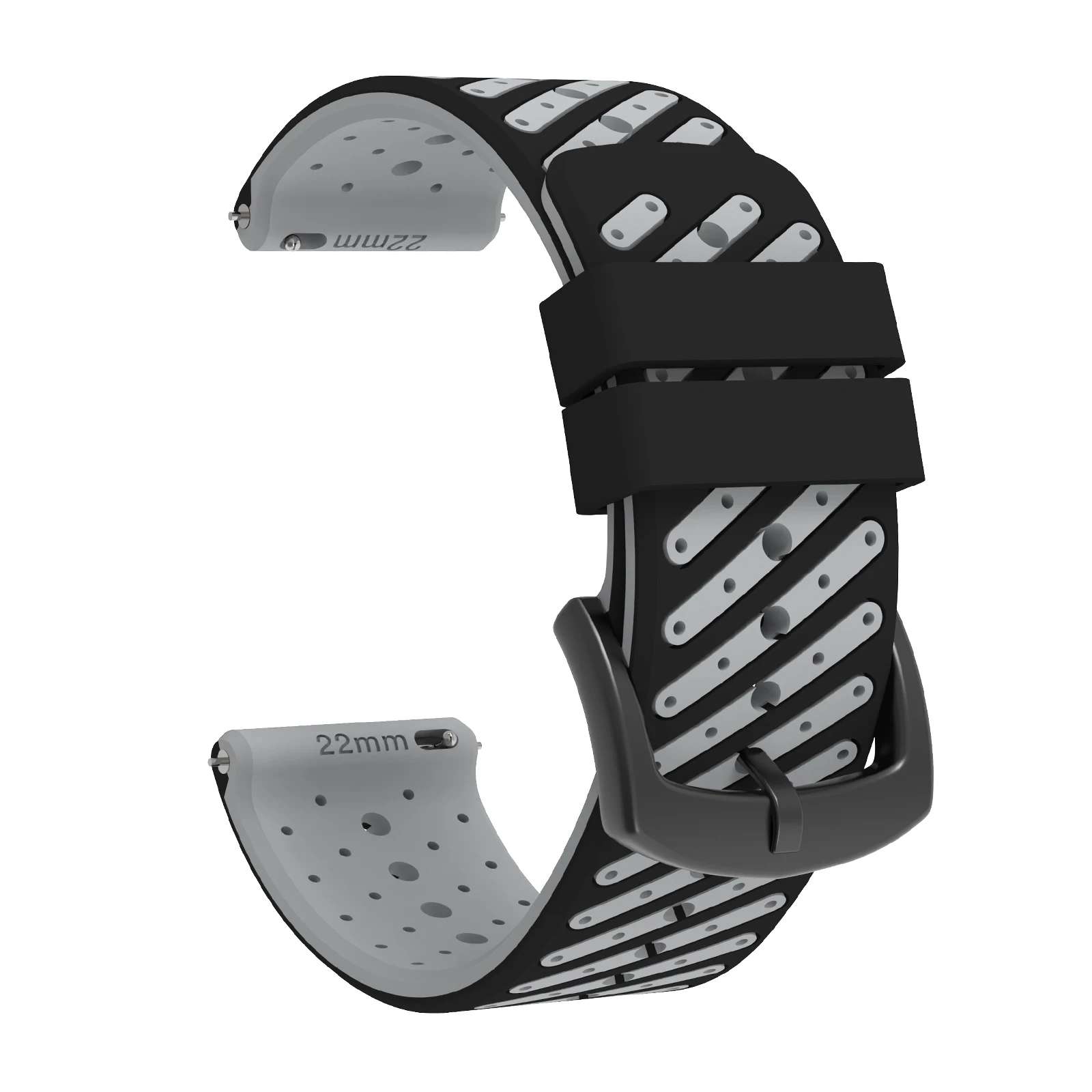 Premium 22mm Silicone Smartwatch Replacement Strap - Durable Wristband Bracelet