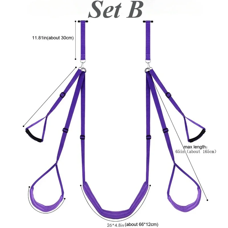Sex Swing Erotic Toy Adjustable Straps with Seat Hanging Sexual Furniture Fetish Bondage Chairs Hanging Door Swing Couple BDSM