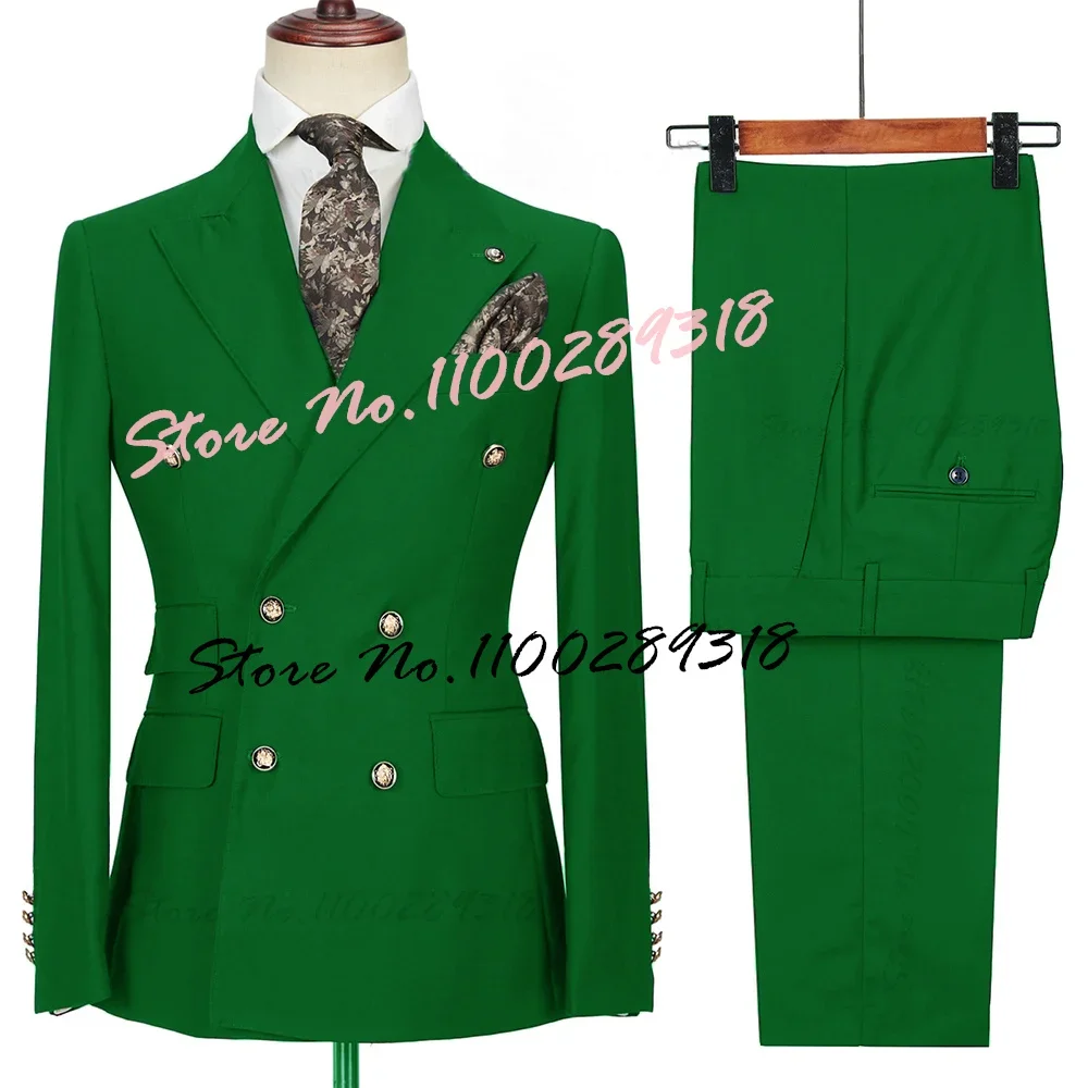 スーツ ADAMSON HOMME Double Breasted Suit Green ADAMSON HOMME Double Breasted Suit Green