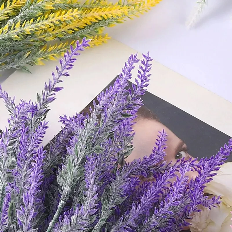 Artificial Flowers 5Pcs Lavender Fake Wedding Decor