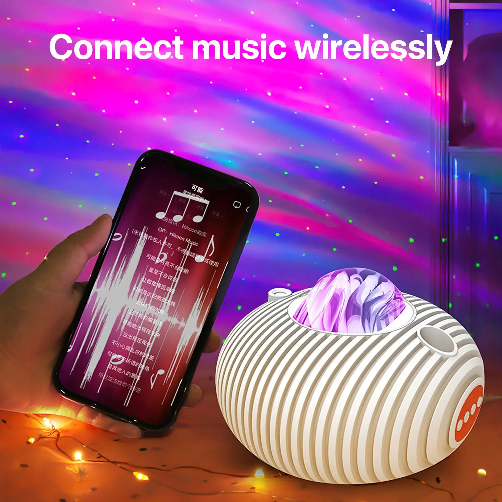 

Светодиодный ночник с 14 музыкальными эффектами, USB-проектор, лампа Galaxy Star с дистанционным управлением, украшение на день рождения и Рождество
